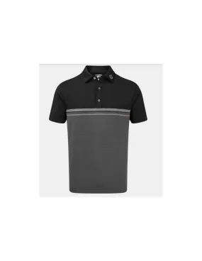 FOOTJOY LISLE ENG END ON END STRIPE BLACK/GREY - POLO HOMBRE