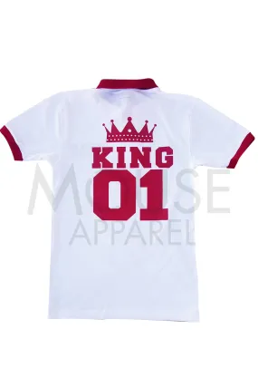 Playera Caballero tipo polo . Team Love