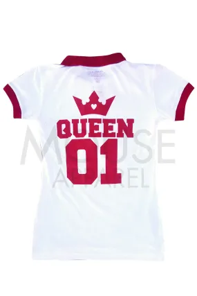 Playera Dama tipo polo . Team Love